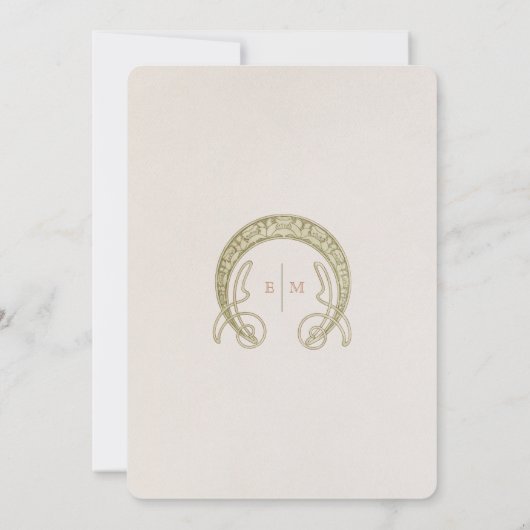 ムシャ風アールヌーヴォー結婚式招待状 招待状 (裏面)