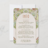 ムシャ風 ヴィンテージ アートヌーボー ウェディング 挿入情報 招待状 (正面)