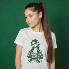 ムジェメキシカーナミニマルグリーンラインアート Tシャツ