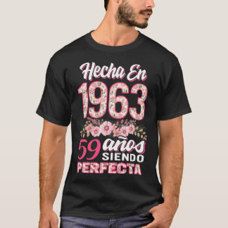 ムジェ59クンプレーニョスRegalo Hecha En 1963,59アノス Tシャツ