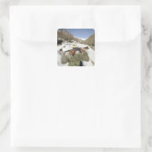 ムジャヘデーン警備員が米国の軍隊メンブと歩く スクエアシール (バッグ)