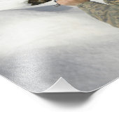 ムジャヘデーン警備員が米国の軍隊メンブと歩く フォトプリント (角)