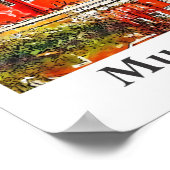 ムスカウ城ドイツ旅行水彩手描き ポスター (角)