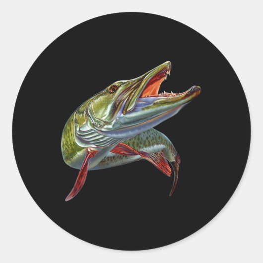 ムスキーハンタームスキー漁師ルアーフライ釣り11月 ラウンドシール (正面)