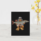 ムスキー魚釣りタイガームスキー狩りビッグフートフィッシャーム カード (黄色い花)