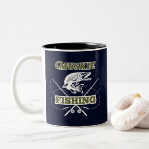 ムスキー魚釣りトロフィススポーツフィッシュ ツートーンマグカップ
