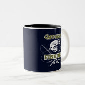 ムスキー魚釣りトロフィススポーツフィッシュ ツートーンマグカップ (正面右)
