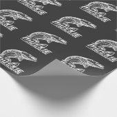 ムスクおもしろいルンジュフィッシュムスキーハンタームスキー魚釣り ラッピングペーパー (角)
