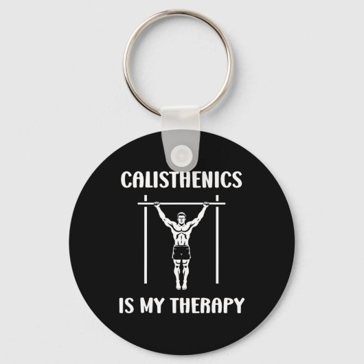 ムスクおもしろいーストリートワークアウトスポーツトレーニングシンプルカル キーホルダー (正面)