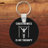 ムスクおもしろいーストリートワークアウトスポーツトレーニングシンプルカル キーホルダー (正面)