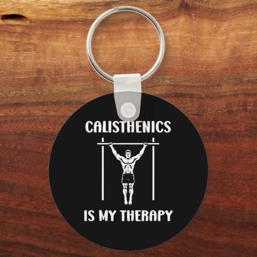 ムスクおもしろいーストリートワークアウトスポーツトレーニングシンプルカル キーホルダー (正面)