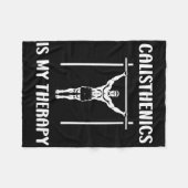 ムスクおもしろいーストリートワークアウトスポーツトレーニングシンプルカル フリースブランケット (正面(横))