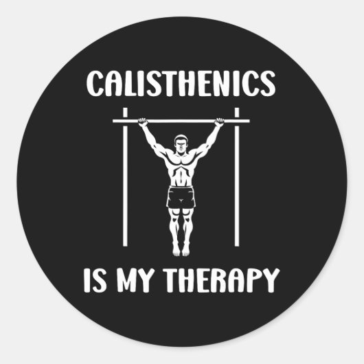 ムスクおもしろいーストリートワークアウトスポーツトレーニングシンプルカル ラウンドシール (正面)