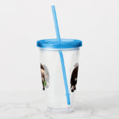 ムスクおもしろい牛漫画イラストレーション アクリルタンブラー (左)