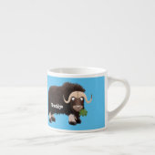 ムスクおもしろい牛漫画イラストレーション エスプレッソカップ (右)