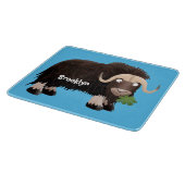 ムスクおもしろい牛漫画イラストレーション カッティングボード (角)