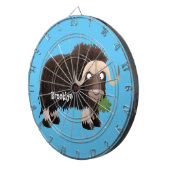 ムスクおもしろい牛漫画イラストレーション ダーツボード (正面右)