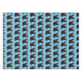 ムスクおもしろい牛漫画イラストレーション テーブルクロス (正面(横))