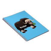 ムスクおもしろい牛漫画イラストレーション ノートブック (右側)