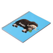 ムスクおもしろい牛漫画イラストレーション ノートブック (左側)