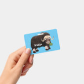 ムスクおもしろい牛漫画イラストレーション バッジ (手持ち)