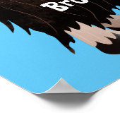 ムスクおもしろい牛漫画イラストレーション ポスター (角)