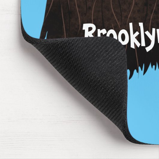 ムスクおもしろい牛漫画イラストレーション マウスパッド (コーナー)