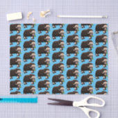 ムスクおもしろい牛漫画イラストレーション 薄葉紙 (クラフト)