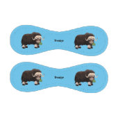 ムスクおもしろい牛漫画イラストレーション 野球ボール (パネル)