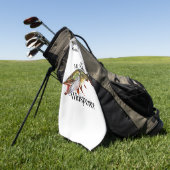 ムスクパーソナライズされたーキーウィスパーラー光魚釣りタオル ゴルフタオル (グリーン)