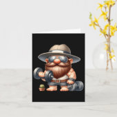 ムスクレマン格言とダンベルおもしろいフィットネスWorki カード (黄色い花)