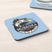 ムスコカクールカダ魚釣りアウトドアクレスト コースター (左側)