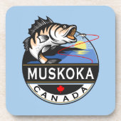 ムスコカクールカダ魚釣りアウトドアクレスト コースター (正面)