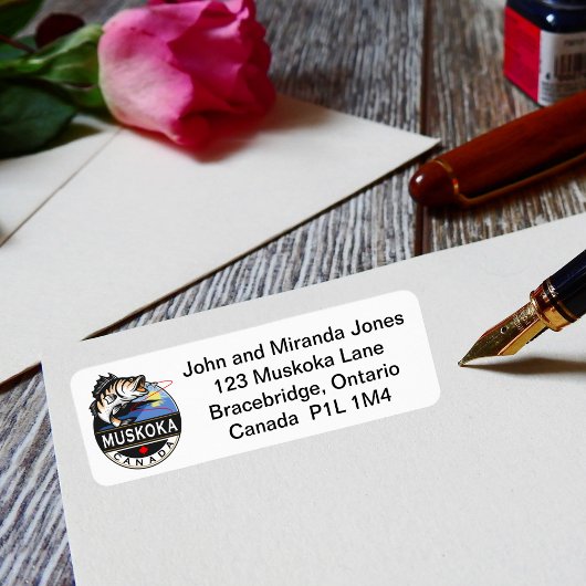 ムスコカクールカダ魚釣りアウトドアクレスト ラベル