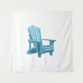 ムスコカチェアウォーターカラーブルー タペストリー (正面)