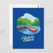 ムスコカ湖オンタリオ州カナダ ポストカード (正面/裏面)