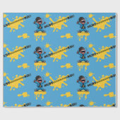 ムスタアードブルーラッピング紙すべての行事 ラッピングペーパー (フラット)