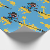 ムスタアードブルーラッピング紙すべての行事 ラッピングペーパー (角)