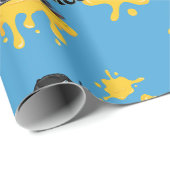 ムスタアードブルーラッピング紙すべての行事 ラッピングペーパー (ロールコーナー)