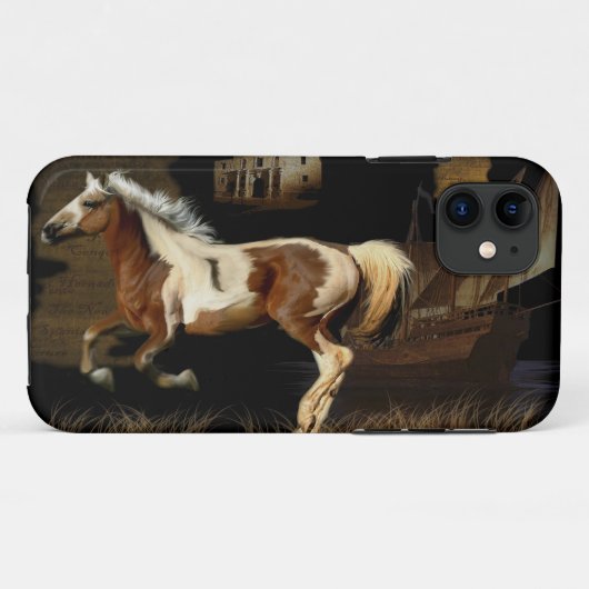 ムスタスペインのンニューワールド騎馬愛好家アート Case-Mate iPhoneケース (裏面(横))