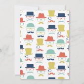 ムスタチハット誕生日招待状お尻メンズボーイズ 招待状 (裏面)