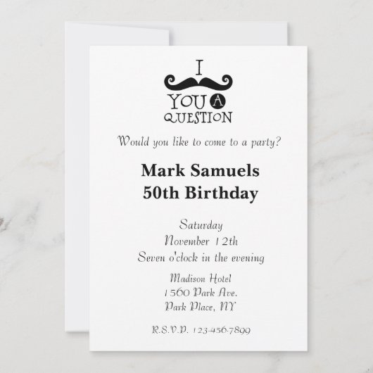 ムスタッチ 招待状 (裏面)