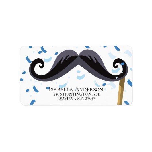 ムスタヒボーイズベビーシャワー住所 シール (正面)