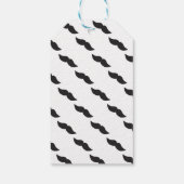 ムスタヒーブラック&ホワイトストライプパーティーギフトラベル ギフトタグ (裏面)