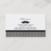 ムスタヒーブラック&ホワイトストライプレトロ名刺 名刺 (裏面)