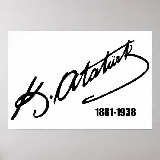 ムスタファケマルのアタチュルク ポスター (正面)