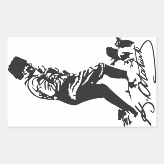 ムスタファケマルのアタチュルク 長方形シール (正面)