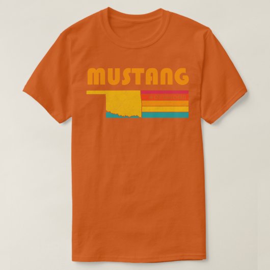 ムスタンオクラホマヴィンテージ動揺して土産 Tシャツ (デザイン正面)