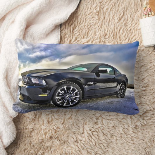 ムスタングのカスタムの枕 ランバークッション (ブランケット)