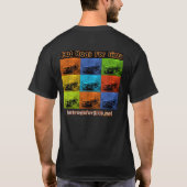 ムスタングのポップアートのデザインの女の子のティーのためのホットロッド Tシャツ (裏面)